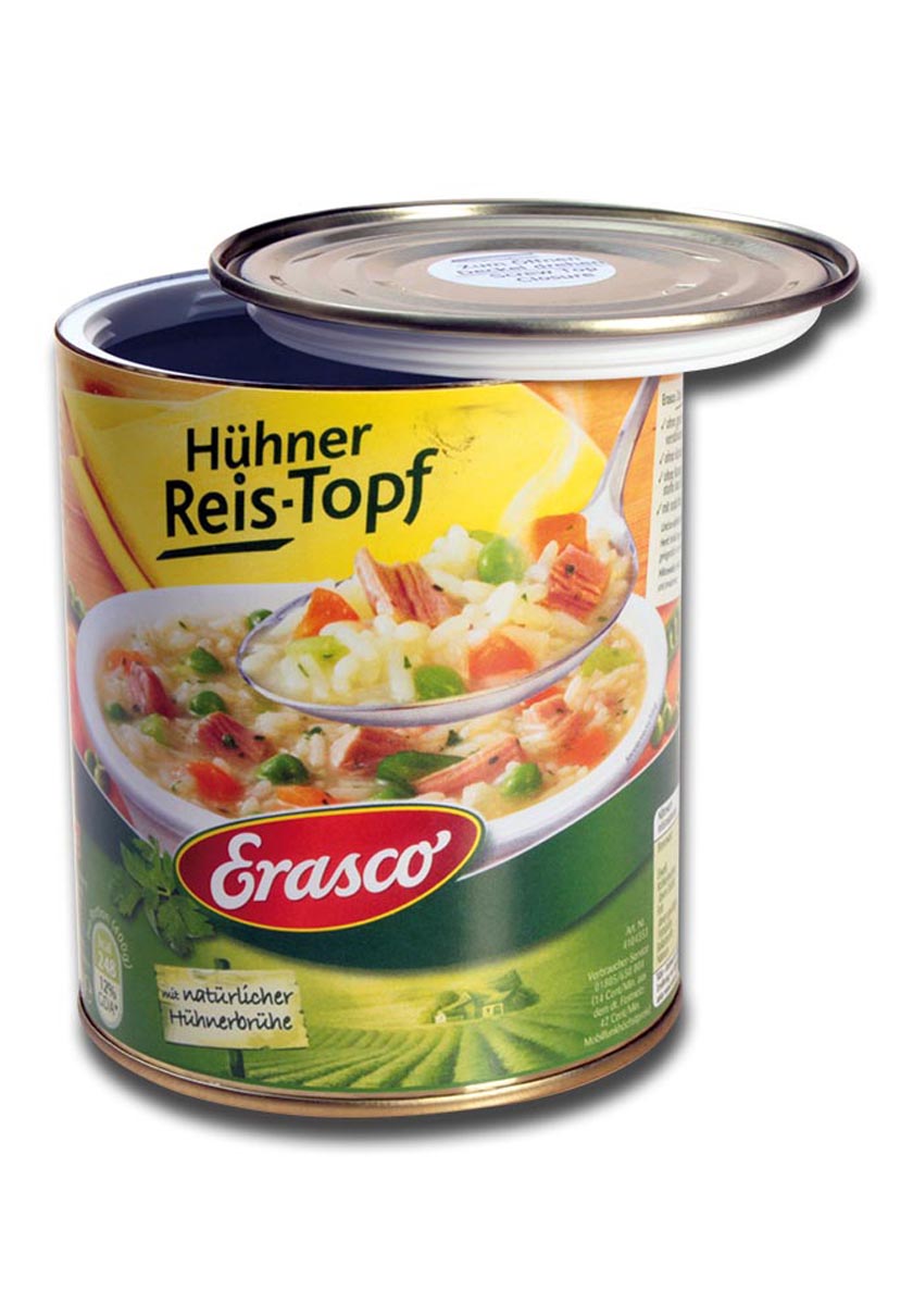 Versteckdose groß 800g, Hühner Reis Topf