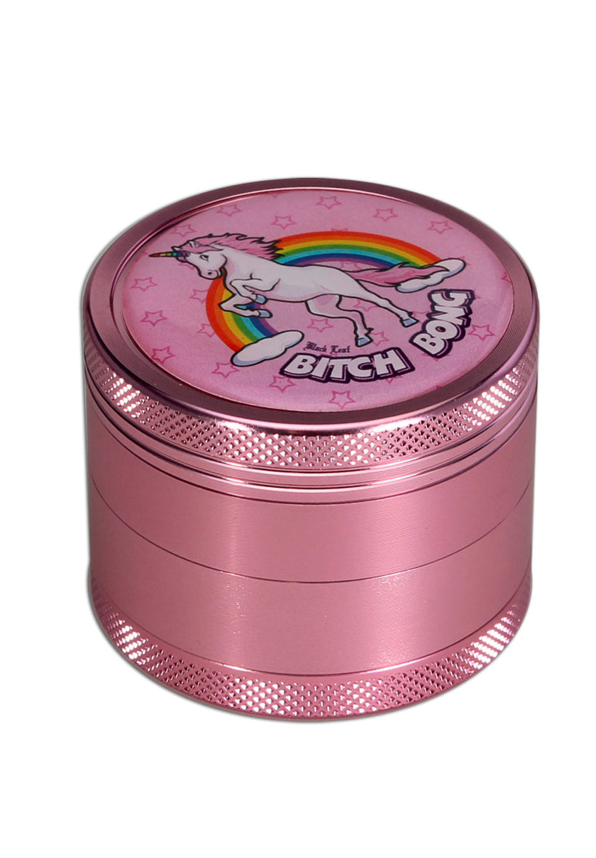 Black Leaf Grinder 4-tlg. Bitch Bong rosa